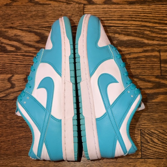 Nike Dunk Low Next Nature Shoes White and Turquoise Sz 9 - Picture 3 of 7